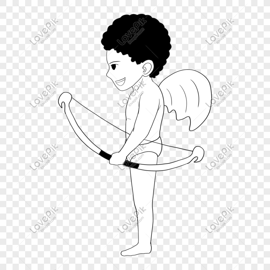 860x860 Cute Cupid Hand Drawn Illustration Png Image Picture Free Download - Cute Cupid Drawing
