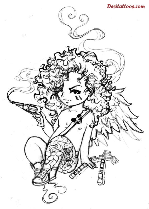 570x798 Cute Cupid Drawing At Com Free For Personal Use Cu On Of Nice - Cute Cupid Drawing