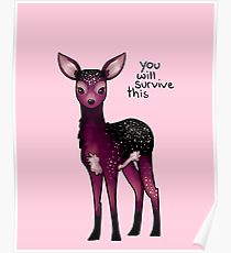 210x230 Cute Deer Drawing Posters Redbubble - Cute Deer Drawing