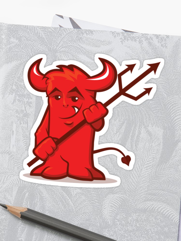 750x1000 Cute Devil Sticker - Cute Devil Drawing