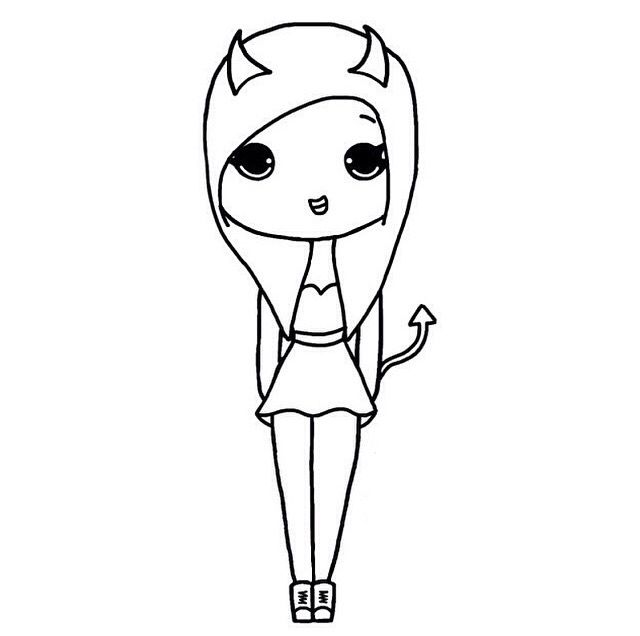 640x636 Cute Devil Chibi! Apart Of My Halloween Chibi Collection! Plz - Cute Devil Drawing