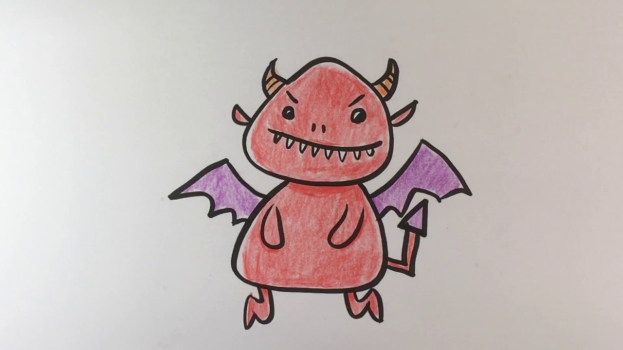 1280x720 How To Draw A Devil - Cute Devil Drawing