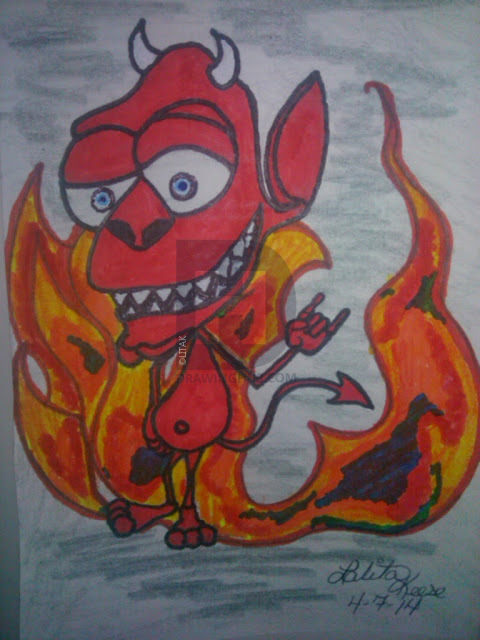 480x640 Cute Devil Drawing - Cute Devil Drawing