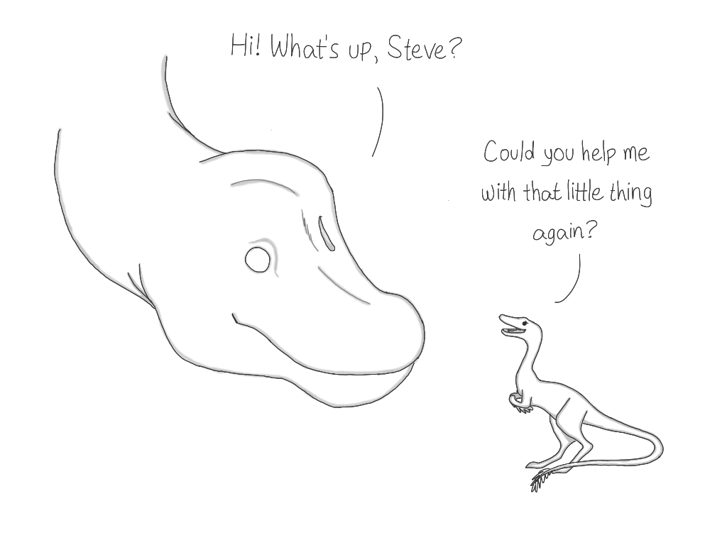 1024x768 Steve The Dinosaur - Cute Dinosaur Drawing Tumblr