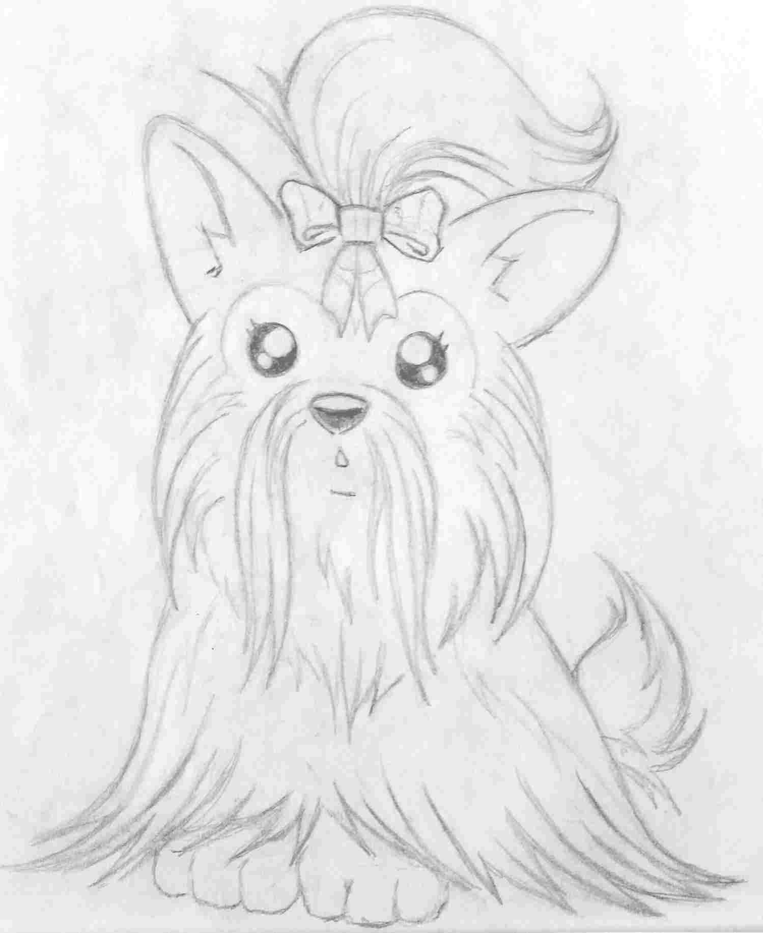 1499x1834 Kawaii Step Cartoon Dogs To Draw - Cute Dog Anime Drawing