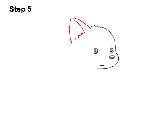 500x386 How To Draw A German Shepherd Puppy Dog - Cute Dog Cartoon Drawing