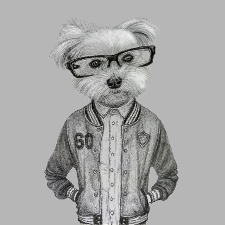 900x900 cute eyeglasses dog boy drawing - Cute Dog Drawing