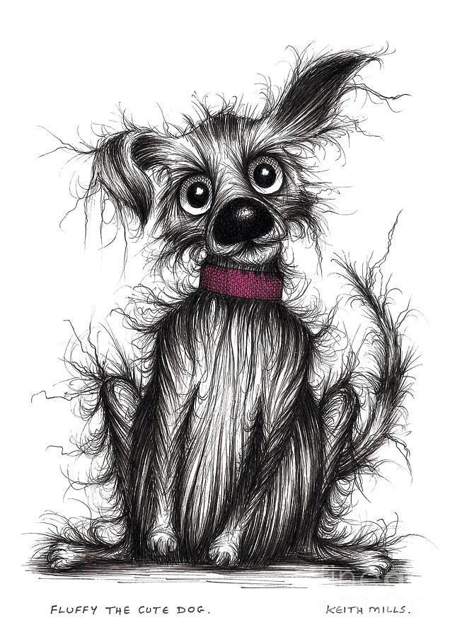 636x900 Fluffy The Cute Dog Drawing - Cute Dog Drawing