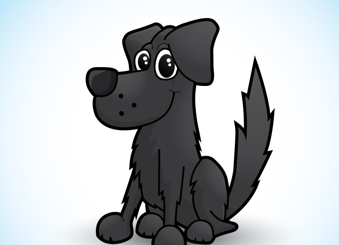 1128x818 How To Draw A Cute Vector Dog Character In Illustrator - Cute Dog Drawing