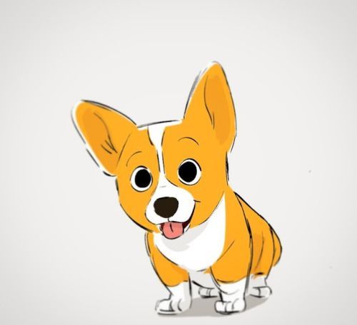 500x456 Danielmtallunchtime Corgi Puppy - Cute Dog Drawing