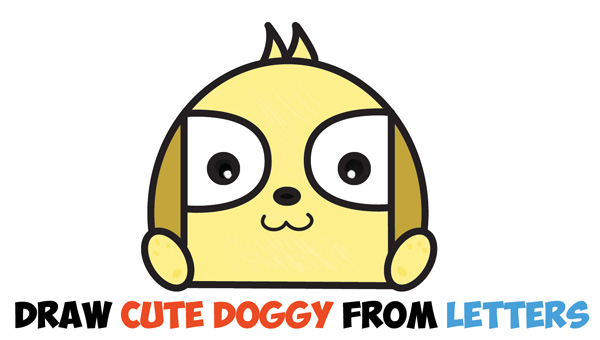 600x340 Drawing Pets Archives - Cute Dog Drawing Step By Step