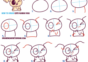 300x210 How To Draw A Easy Cute Dog Step - Cute Dog Drawing Step By Step