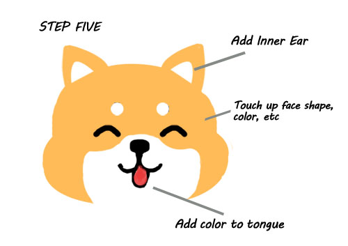 500x353 How To Draw A Cute Dog - Cute Dog Drawing Step By Step