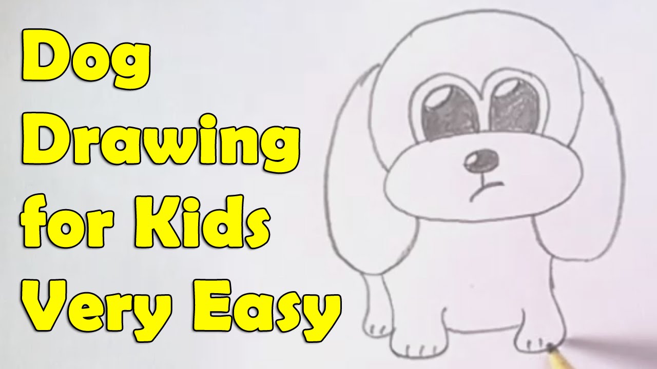 Simple dog. How to draw a Dog for Kids. A nice Dog рисунок. Easy draw a Dog for Kids. Very рисунок.