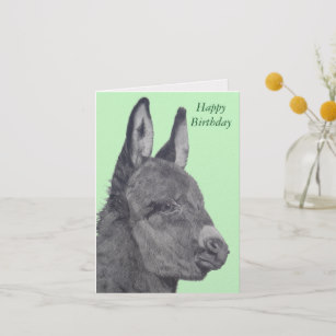 307x307 Cute Donkey Drawing Cards Zazzle - Cute Donkey Drawing