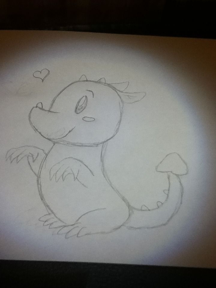 720x960 How To Draw A Cute Dragon Steps - Cute Dragon Drawings