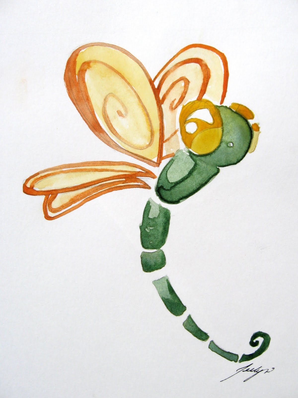 1200x1600 cute dragonfly - Cute Dragonfly Drawing