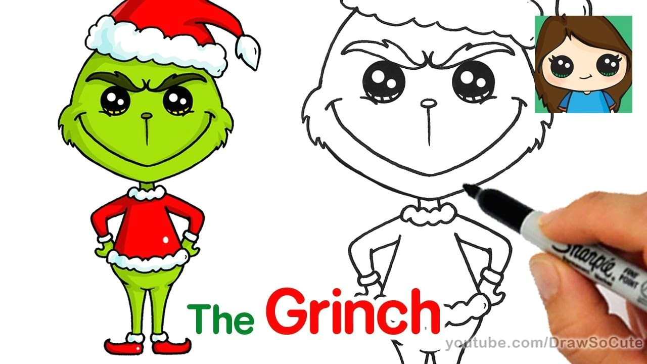 1280x720 Easy Drawings Of Santa How To Draw The Grinch Easy Kids Fun Stuff - Cute Drawing Ideas For Kids
