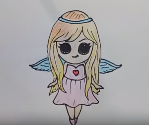 300x252 How To Draw An Angel Cute And Easy - Cute Drawing Ideas For Kids