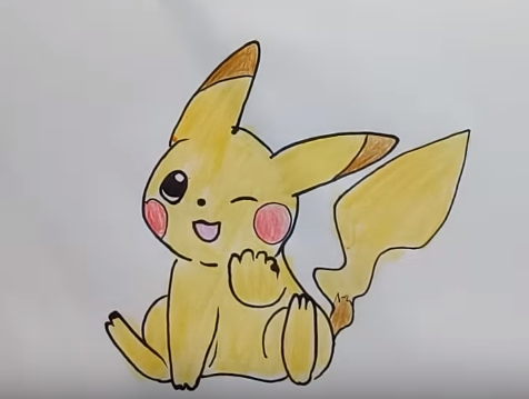 476x359 How To Draw Pikachu Cute And Easy How To Draw Pokemon Characters - Cute Drawing Images