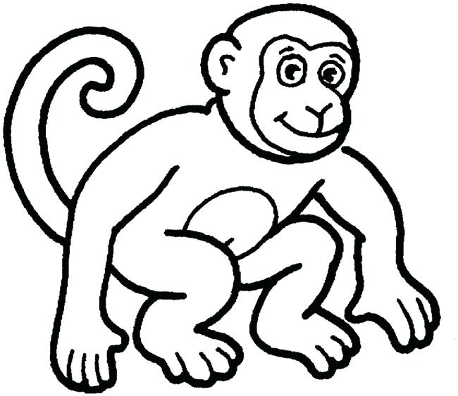 650x563 Drawing Of A Monkey Monkey Template Cute Monkey Drawing Images - Cute Drawing Of A Monkey