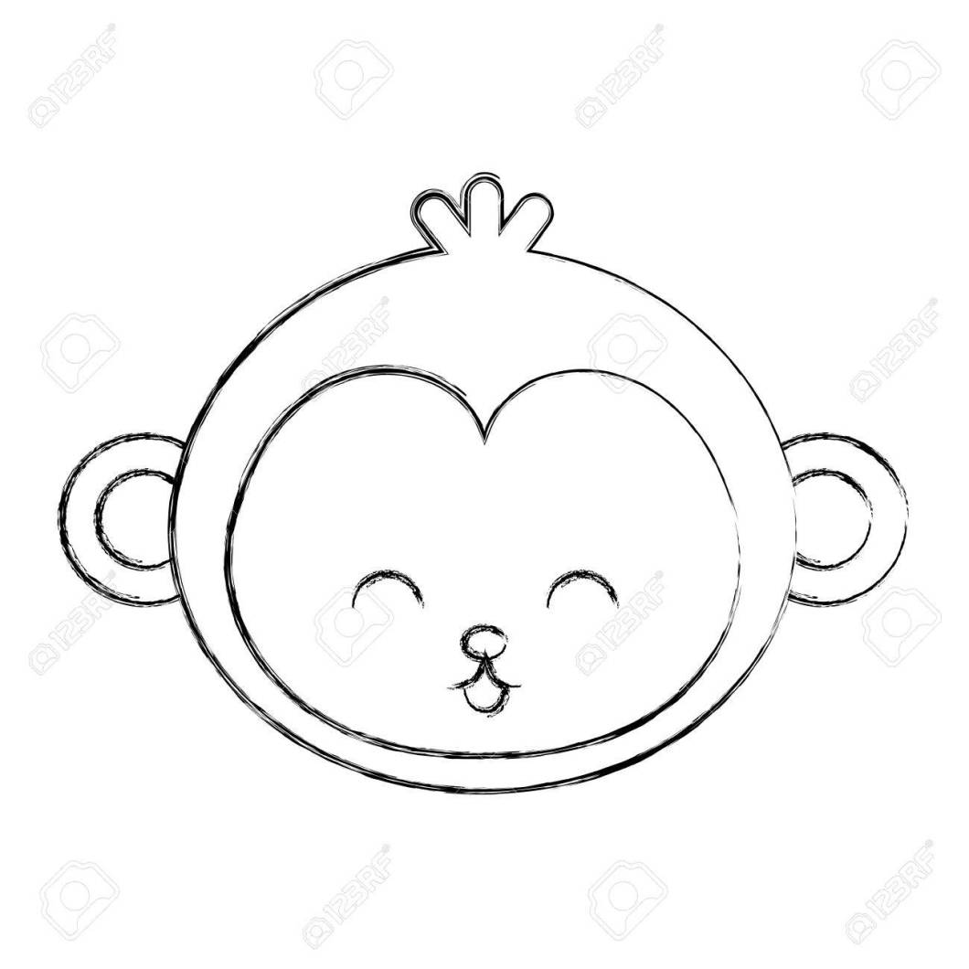 1060x1060 Drawing Of Monkey Cute Pictures To Draw Walljdi Org - Cute Drawing Of A Monkey
