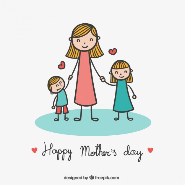 626x626 Cute Drawing For Mothers Day Vector Free Download - Cute Drawing Pics