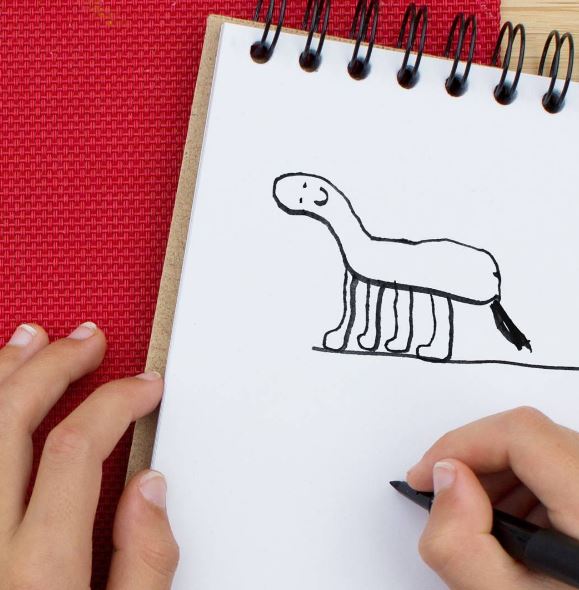 579x590 Dad Takes His Year Old Kid's Cute Drawings - Cute Drawings