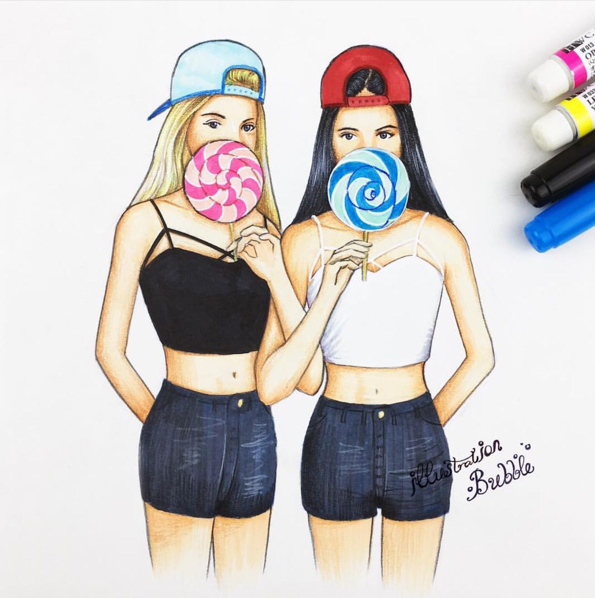 1227x1232 cute bff drawings so d r a w i n g s - Cute Drawings