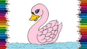 300x169 How To Draw A Swan Cute Step - Cute Drawings For Kids