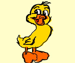 300x250 Cute Duck Drawing - Cute Duck Drawing