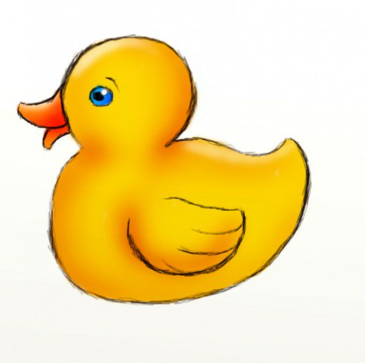 520x517 how to draw a rubber duck feltmagnet - Cute Duck Drawing
