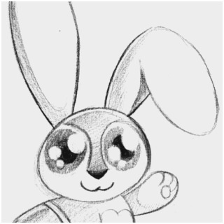 Cute Easter Bunny Drawing at PaintingValley.com | Explore collection of ...