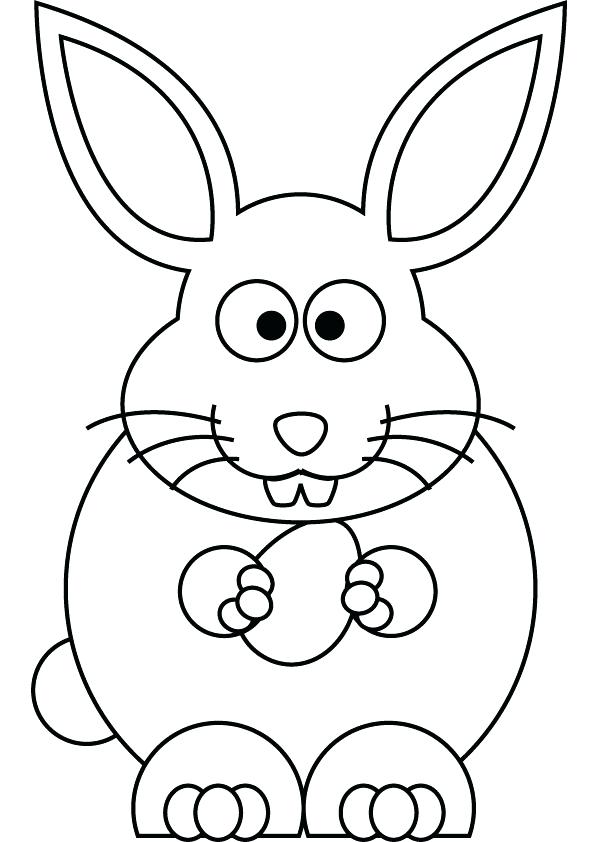 595x842 Huge Collection Of 'easter Bunny Drawing To Print' Download More - Cute Easter Bunny Drawing