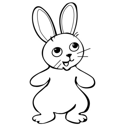420x420 easter bunny color pages inspirationa cute drawing at pictures - Cute Easter Bunny Drawing