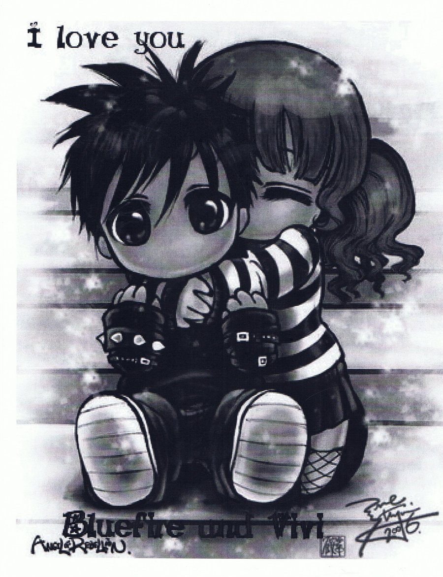 Cute Emo Couple Drawings At Paintingvalleycom Explore