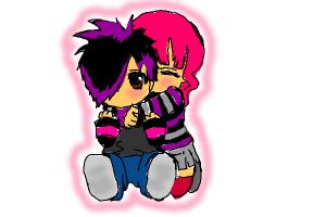 300x200 Cute Emo Couple - Cute Emo Couple Drawings
