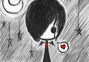 300x210 Easy And Simple Sketches Of Cute Emo Girls Collection Of Easy - Cute Emo Drawings