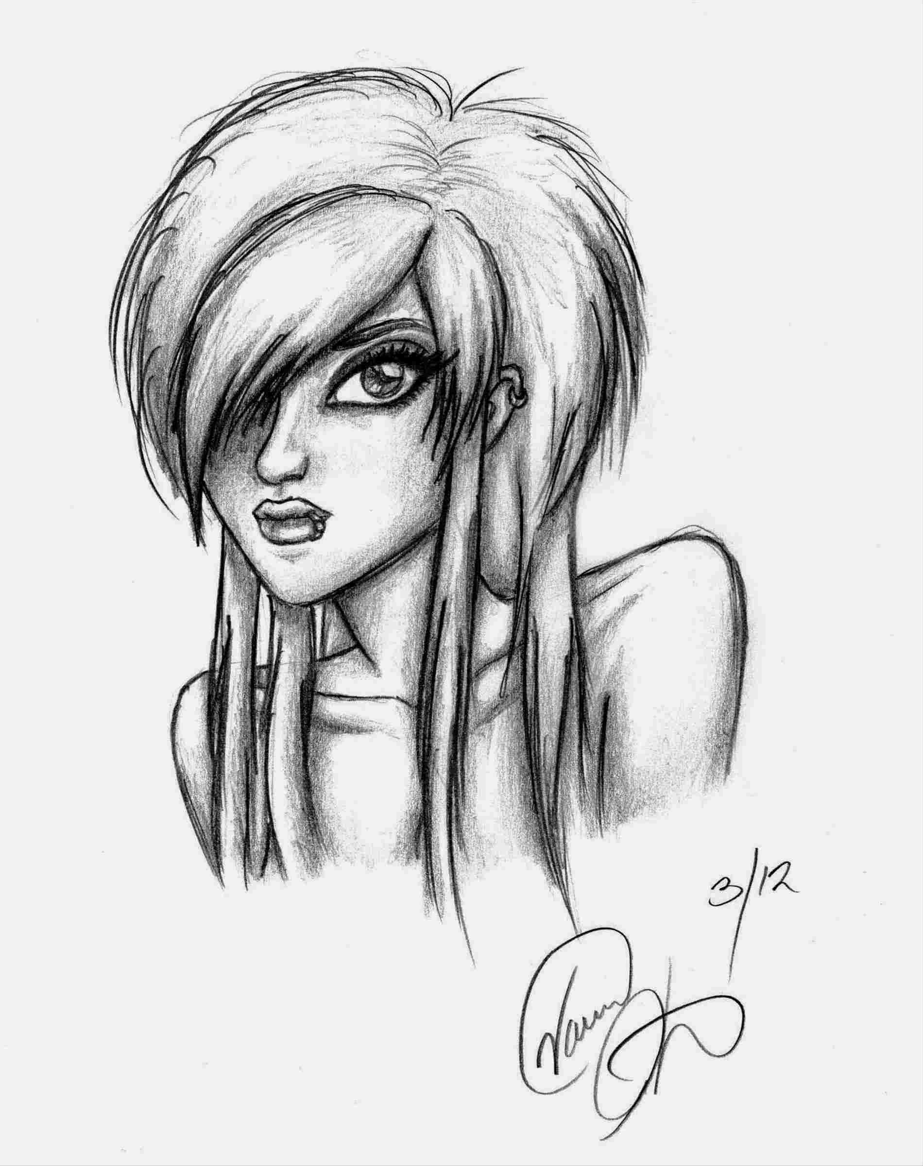 Cute Emo Drawings at PaintingValley.com | Explore collection of Cute ...