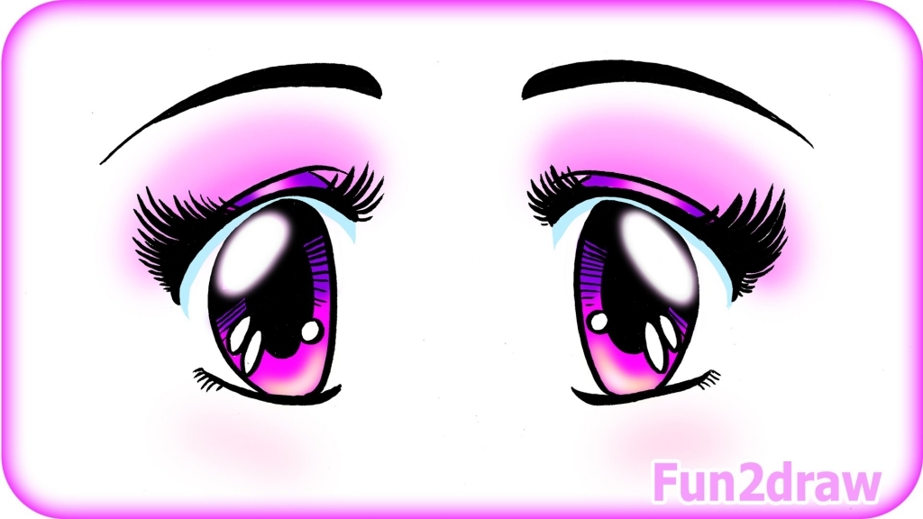 1024x576 How To Draw Pretty Eyes - Cute Eyes Drawing