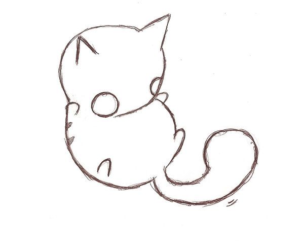 600x497 fat cat roll over - Cute Fat Cat Drawing