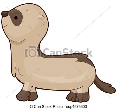450x419 cute ferret drawing clipart - Cute Ferret Drawing