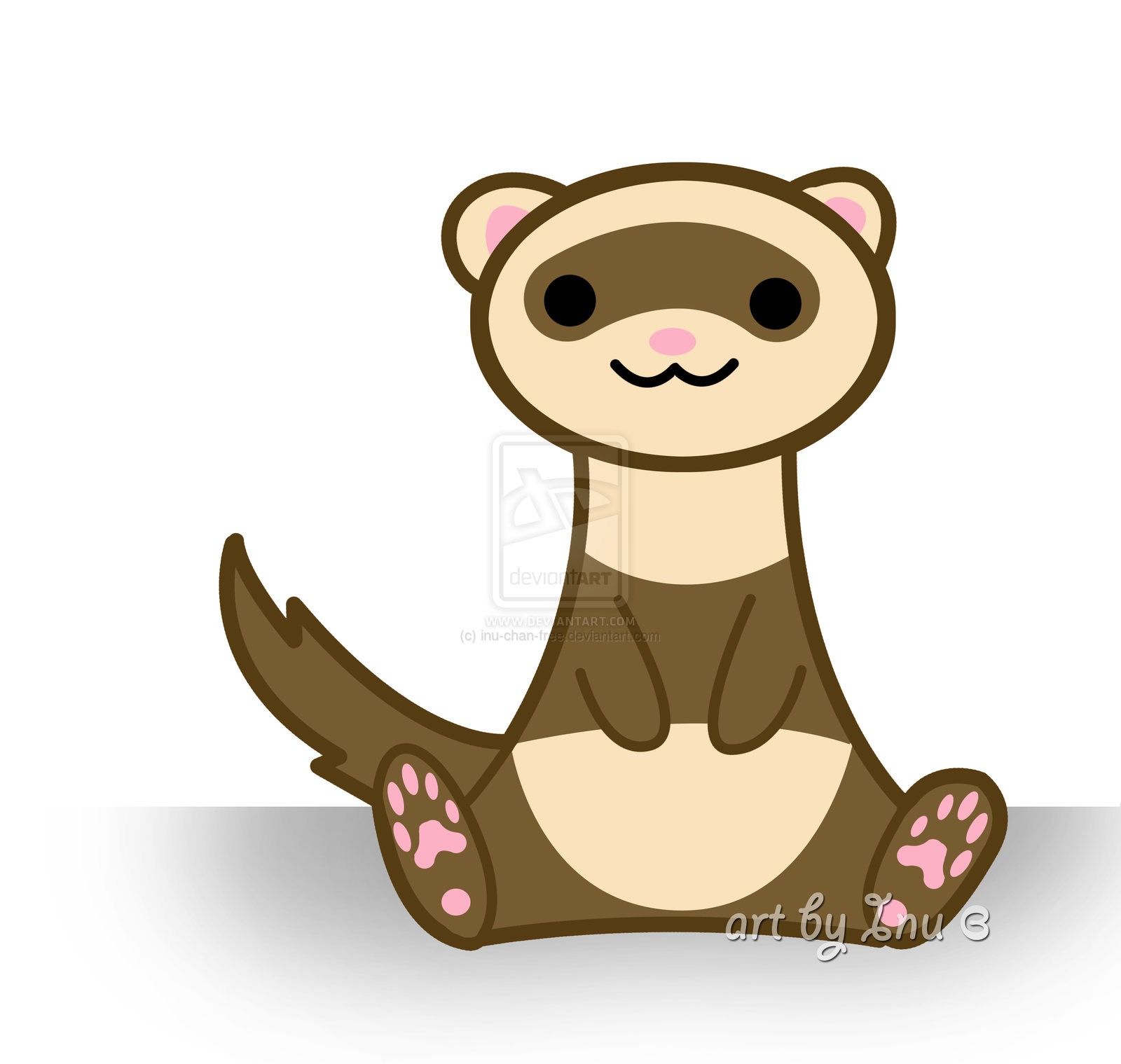 1600x1519 lindo!!! critters cute ferrets, ferret, cute - Cute Ferret Drawing