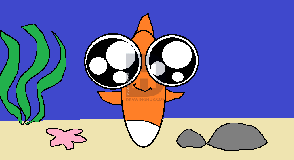 1022x556 Cute Fish Drawing - Cute Fish Drawing