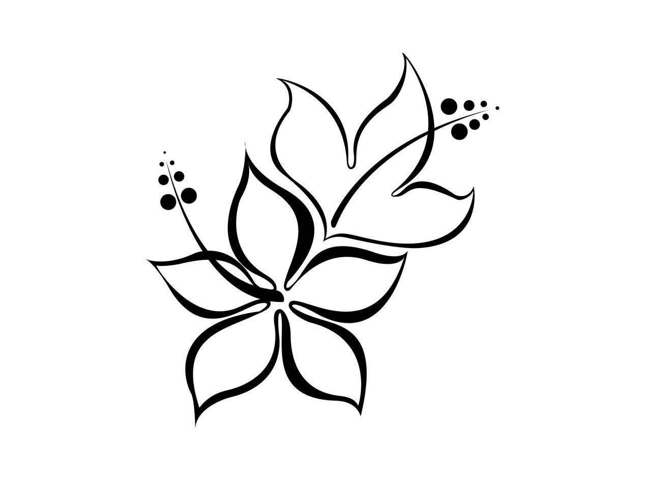 1280x960 Flowers Drawing Images And Simple Flowers Drawing Easy Flower - Cute Flower Drawings