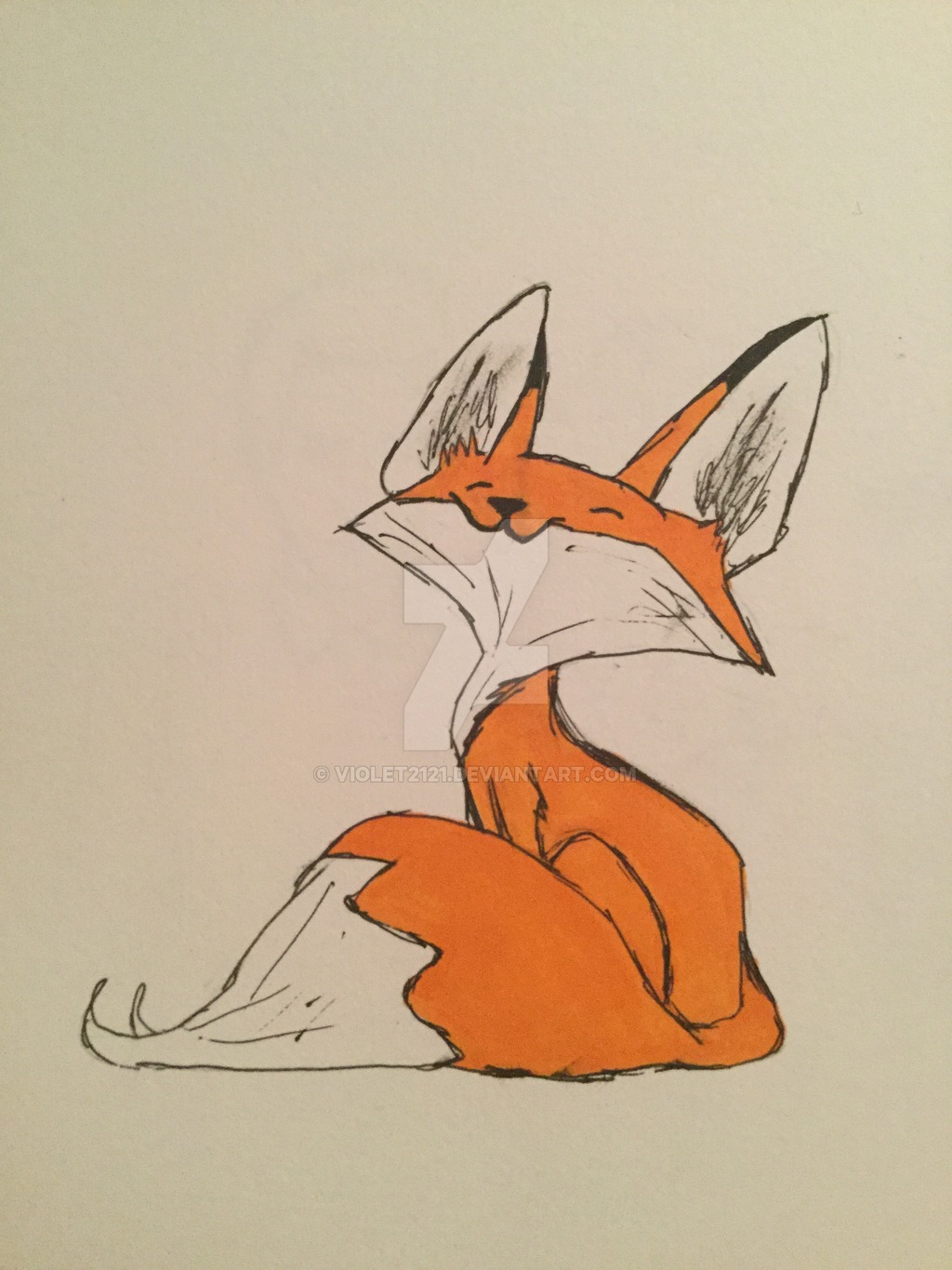 1024x1365 Cute Fox - Cute Fox Drawing