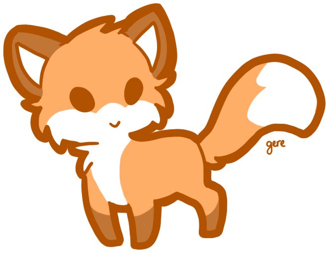 662x509 Cute Fox Drawing - Cute Fox Drawing