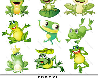 340x270 Frog Clipart Etsy - Cute Frog Drawing