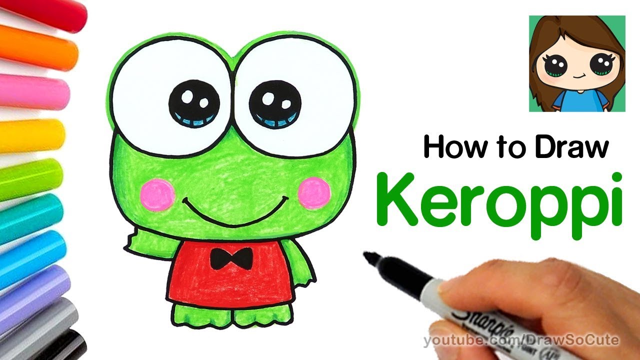 1280x720 How To Draw A Cute Frog Sanrio Keroppi - Cute Frog Drawing