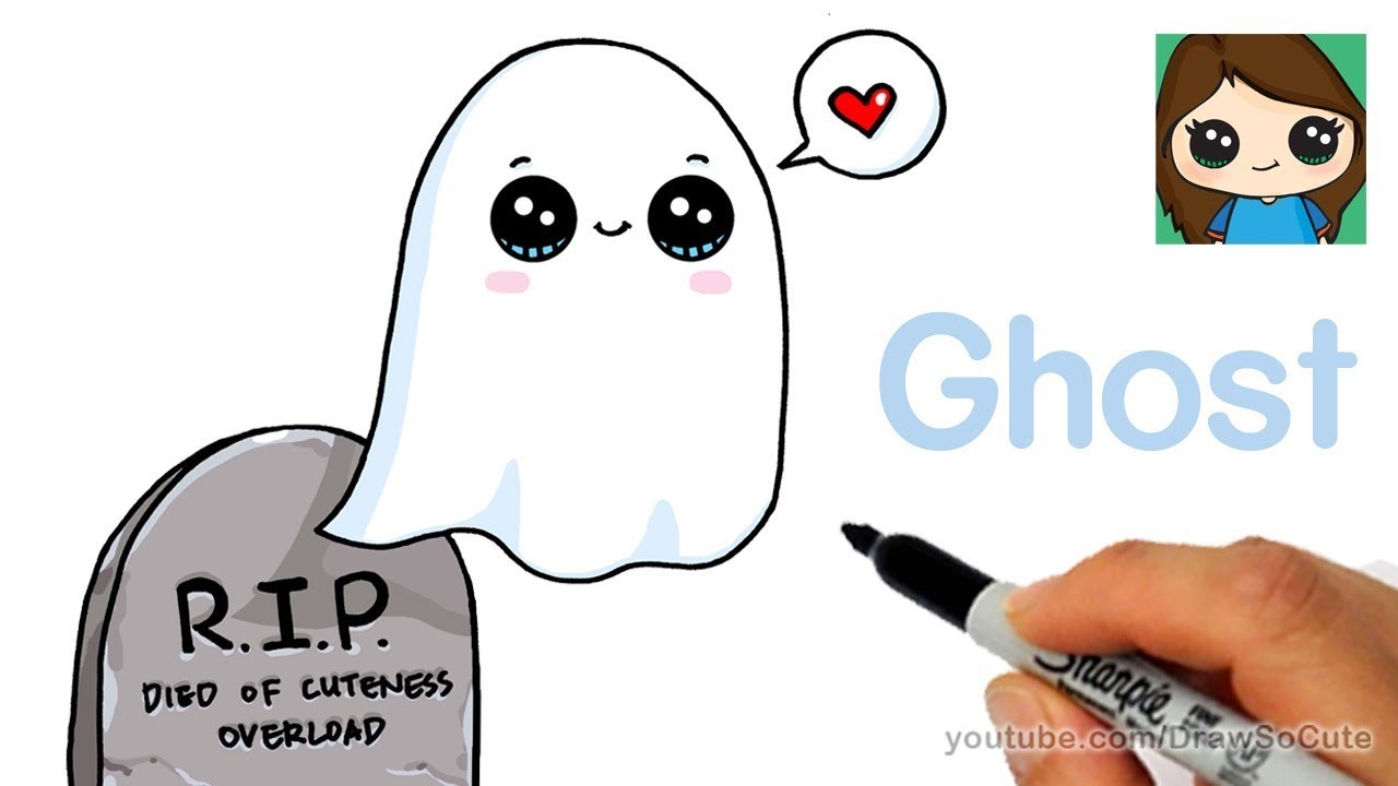 Cute Ghost Drawing at PaintingValley.com | Explore collection of Cute ...